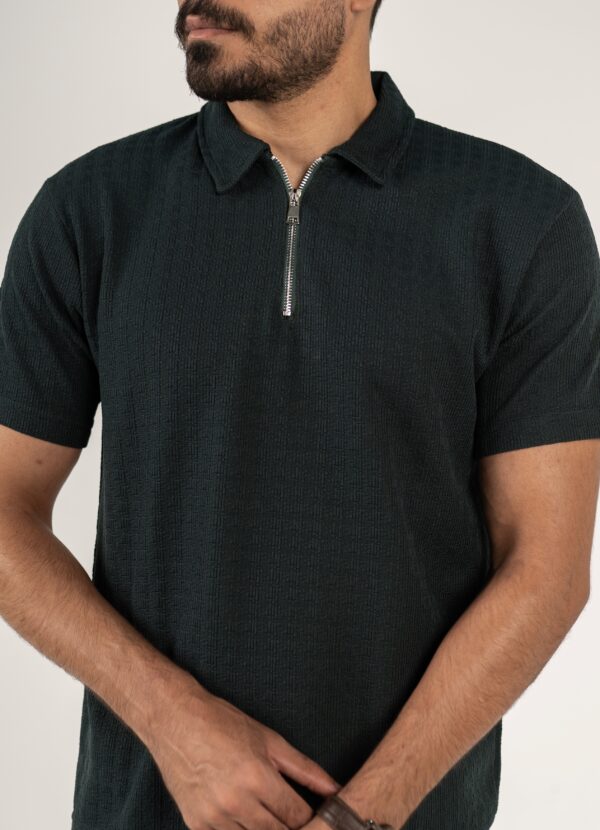 Premium half-zip polo T-Shirt - Image 3